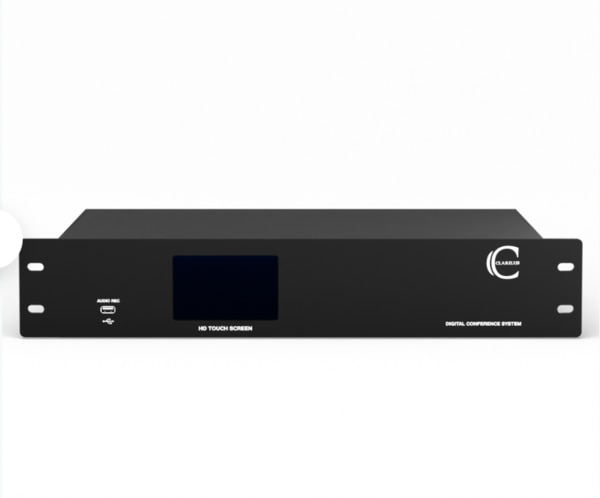 Fully Digital Conference System Controller..The Fully Digital Conference Control Host is a powerful, scalable solution for modern conferencing environments. It features a high-speed embedded processor, intuitive touchscreen interface, and supports up to 76,800 units with flexible connection options.
With advanced audio processing and enabling features like multilingual interpretation, intelligent identity management, camera tracking, electronic voting, and real-time monitoring, it delivers seamless control and rich functionality.
Built for reliability, it includes dual-host backup, hot-plugging, automatic fault recovery, and web-based management—making it ideal for high-performance, multilingual, and mission-critical meetings.
Advanced Digital Technology
Premium Design
High-Speed Performance
Massive Scalability
Flexible Conference Modes
Crystal-Clear Audio
Reliability & Redundancy
Camera Integration
Comprehensive Connectivity
Recording & Archiving