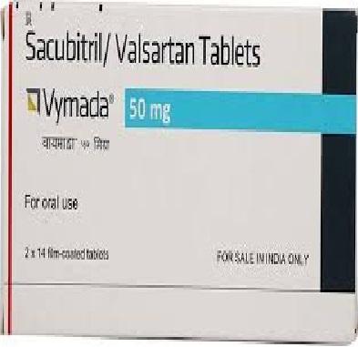 The active ingredient of VYMADA 50 mg film-coated tablets is 24 mg sacubitril and 26 mg valsartan.