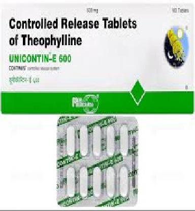 UNICONTIN E 600Unicontin-E 600 Tablet is primarily used for managing symptoms of asthma and chronic obstructive pulmonary disease (COPD).