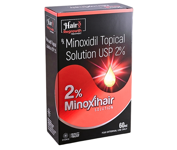Introduction to Minoxidil Topical Solution USP 2%Minoxidil Topical Solution USP 2% is a clinically proven hair regrowth treatment widely used for managing hair thinning and hair loss in both men and women. Originally developed as a medication for high blood pressure, researchers discovered that Minoxidil had a remarkable ability to stimulate hair growth and improve hair density. Today, it is one of the most trusted and dermatologist-recommended treatments for androgenetic alopecia (pattern baldness) and other forms of hair loss.Hair loss can significantly affect self-confidence and quality of life. Whether caused by genetics, hormonal changes, stress, aging, or medical conditions, thinning hair can be frustrating. Minoxidil Topical Solution USP 2% offers a scientifically backed solution designed to revitalize hair follicles, improve scalp circulation, and promote healthier, thicker hair growth.This comprehensive guide explains everything you need to know about Minoxidil Topical Solution USP 2%, including its uses, benefits, mechanism of action, side effects, application methods, and frequently asked questions.What Is Minoxidil Topical Solution USP 2%?Minoxidil Topical Solution USP 2% is an external-use medication applied directly to the scalp to promote hair regrowth and slow down progressive hair loss. It contains 2% Minoxidil as the active ingredient and is formulated specifically to stimulate hair follicles and encourage healthy hair growth.This topical treatment is commonly prescribed or recommended for individuals experiencing:Male pattern baldnessFemale pattern hair lossHair thinningEarly-stage alopeciaReduced hair densityThe 2% strength is often preferred for women and individuals seeking a milder concentration while still benefiting from effective hair growth stimulation.Composition of Minoxidil Topical Solution USP 2%Active IngredientMinoxidil USP 2% w/vMinoxidil is a vasodilator that improves blood flow to hair follicles and helps extend the hair growth cycle.Other IngredientsDepending on the manufacturer, the formulation may also contain:Purified WaterEthanolPropylene GlycolStabilizing agentsPreservativesThese ingredients help ensure proper absorption and effectiveness of the solution.How Does Minoxidil Topical Solution USP 2% Work?Minoxidil works by revitalizing shrinking hair follicles and prolonging the growth phase of the hair cycle.Hair Growth Cycle OverviewHair grows in three main stages:1. Anagen Phase (Growth Phase)The active growth stage where hair follicles produce new hair strands.2. Catagen Phase (Transition Phase)A brief period where hair growth slows.3. Telogen Phase (Resting Phase)Hair eventually sheds and makes way for new growth.In people experiencing pattern hair loss, the anagen phase becomes shorter, and hair follicles gradually shrink.Mechanism of Action of MinoxidilMinoxidil Topical Solution USP 2% works by:Increasing Blood CirculationMinoxidil improves blood flow around hair follicles, ensuring better delivery of oxygen and nutrients.Stimulating Dormant Hair FolliclesIt helps reactivate weakened follicles that have stopped producing healthy hair.Extending the Growth PhaseMinoxidil prolongs the anagen phase, allowing hair to grow thicker and longer.Enhancing Follicular FunctionHair follicles become healthier and more productive over time.Increasing Hair DensityRegular application can improve scalp coverage and hair volume.Uses of Minoxidil Topical Solution USP 2%1. Treatment of Androgenetic AlopeciaThe primary use of Minoxidil Topical Solution USP 2% is managing hereditary hair loss in both men and women.Benefits include:Reduced hair thinningImproved hair densityEnhanced scalp coverageSlowed progression of baldness2. Female Pattern Hair LossMinoxidil 2% is commonly recommended for women experiencing:Diffuse hair thinningWidening hair partReduced hair volumeMany dermatologists consider 2% Minoxidil a first-line treatment option for female hair loss.3. Early Hair Loss ManagementIndividuals noticing initial signs of hair thinning may benefit from early treatment to preserve existing hair.4. Hair Follicle RevitalizationMinoxidil helps improve the condition of miniaturized follicles, encouraging healthier growth patterns.5. Hair Density EnhancementRegular use may result in fuller, thicker-looking hair over time.Key Benefits of Minoxidil Topical Solution USP 2%Clinically Proven Hair RegrowthMinoxidil is one of the most extensively studied and scientifically validated hair growth treatments available today.Non-Invasive TreatmentUnlike hair transplantation procedures, Minoxidil provides a non-surgical approach to hair restoration.Improved Hair ThicknessMany users experience:Thicker hair strandsIncreased hair volumeBetter scalp coverageSlows Progressive Hair LossMinoxidil helps slow the natural progression of androgenetic alopecia.Easy to ApplyThe topical solution can be applied directly to affected scalp areas using a dropper or applicator.Suitable for Long-Term UseWith proper medical guidance, Minoxidil can be safely used as part of a long-term hair care regimen.Supports Hair Follicle HealthImproved blood circulation contributes to healthier follicular activity and stronger hair growth.Boosts Confidence and AppearanceSuccessful hair regrowth can positively impact:Self-esteemPersonal appearanceSocial confidencePsychological well-beingWho Can Use Minoxidil Topical Solution USP 2%?Minoxidil 2% may be suitable for:Adult men experiencing early-stage hair lossWomen with diffuse hair thinningIndividuals with hereditary hair lossPatients seeking non-surgical hair restoration optionsPeople looking to improve hair densityA healthcare professional or dermatologist should determine whether this treatment is appropriate for your specific condition.How to Apply Minoxidil Topical Solution USP 2%For optimal results:Step 1Ensure the scalp is clean and completely dry.Step 2Apply the recommended amount directly to the affected scalp area.Step 3Gently spread the solution using fingertips if instructed.Step 4Allow the solution to dry naturally.Step 5Wash hands thoroughly after application.Step 6Use consistently as directed by your healthcare provider.Regular application is essential for achieving the best outcomes.When Can Results Be Expected?Hair regrowth is a gradual process.Typical TimelineFirst 1–2 MonthsSome users may notice temporary shedding as older hairs are replaced.3–4 MonthsInitial improvements in hair growth may become visible.4–6 MonthsHair density and scalp coverage may continue to improve.6–12 MonthsMaximum benefits are often observed with consistent long-term use.Results vary from person to person depending on age, genetics, and the severity of hair loss.Why Choose Minoxidil Topical Solution USP 2%?Trusted WorldwideMinoxidil remains one of the most recommended hair regrowth treatments globally.Proven EffectivenessNumerous clinical studies support its ability to promote hair growth and reduce hair loss.Easy Integration into Daily RoutineApplication requires minimal time and effort.Cost-Effective Hair Loss SolutionCompared to surgical hair restoration procedures, Minoxidil offers an affordable alternative.Suitable for Men and WomenThe 2% formulation is particularly popular among female users while also benefiting many men with mild to moderate hair loss.Possible Side Effects of Minoxidil Topical Solution USP 2%Like any medication, Minoxidil may cause side effects in some individuals.Common Side EffectsScalp IrritationSome users may experience:RednessItchingDrynessMild burning sensationFlaking or ScalingThe scalp may become slightly dry during treatment.Temporary Hair SheddingAn increase in hair shedding may occur during the initial weeks of treatment.This is often a normal sign that older hairs are being replaced by new growth.Less Common Side EffectsHeadacheA small percentage of users may experience mild headaches.DizzinessRarely, some individuals may feel lightheaded.Unwanted Hair GrowthHair growth may occur in unintended areas if the solution comes into contact with other parts of the body.Serious Side Effects Requiring Medical AttentionSeek immediate medical assistance if you experience:Chest painRapid heartbeatSevere dizzinessSwelling of hands or feetDifficulty breathingSevere allergic reactionsAlthough uncommon, these reactions require prompt evaluation.Precautions and WarningsFor External Use OnlyMinoxidil Topical Solution USP 2% should only be applied to the scalp.Avoid Contact with EyesIf accidental contact occurs, rinse thoroughly with water.Do Not Apply to Damaged SkinAvoid use on irritated, infected, or injured scalp areas.Pregnancy and BreastfeedingConsult a healthcare provider before use during pregnancy or breastfeeding.Keep Away from ChildrenStore safely and securely out of reach of children.Storage InstructionsTo maintain product quality:Store in a cool, dry place.Keep away from direct sunlight.Close the container tightly after use.Protect from excessive heat and moisture.Frequently Asked Questions (FAQs)What is Minoxidil Topical Solution USP 2% used for?It is used to treat hair loss and promote hair regrowth in individuals with androgenetic alopecia and hair thinning.Is Minoxidil 2% effective for women?Yes. Minoxidil 2% is commonly recommended for female pattern hair loss.How long should I use Minoxidil?Hair growth maintenance generally requires continued use as directed by a healthcare professional.Can Minoxidil cure baldness permanently?No. It helps manage hair loss and stimulate regrowth but does not permanently cure hereditary baldness.Can I use hair products while using Minoxidil?Most hair care products can be used, but it is advisable to apply them after the solution has completely dried.ConclusionMinoxidil Topical Solution USP 2% is a trusted, clinically proven, and widely recommended treatment for hair loss and hair thinning. By improving blood circulation to hair follicles, extending the hair growth cycle, and stimulating dormant follicles, it helps promote healthier, thicker, and fuller hair growth over time.
