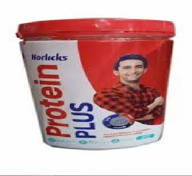 HORLICKS PROTEIN PLUS VANILLA TIN Horlicks Protein Plus Vanilla Flavour · Take 200 ml of hot or cold milk. · Add 30g, approximately 2 levelled scoops · Stir to remove any lumps and serve!