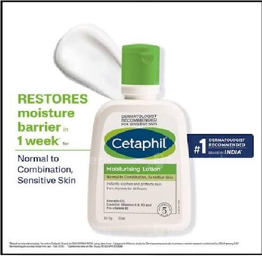 CETAPHIL MOISTURISING LOTION 100ML
For dry to normal, sensitive skin. Lightweight lotion is clinically proven to instantly soothe and provide lasting 48-hour hydration.