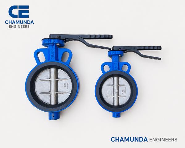 Butterfly ValvesButterfly Valves manufactured as per API/BS/DIN/IS STANDARDS, specially designed with integrally molded elastomeric body sleeve for longer life and trouble free performance.Integrally molded sleeve ensures perfect resistance against friction between the disc and the sleeve. The Valves are also provided with weather sealingTECHNICAL SPECIFICATIONFEATURE  TYPE :-    Center disc /offset Disc / Fully linedSIZE                              :- 40mm to 300mmMOC                              :-cast Iron/cast steel/SS 304,316 /SS 304L,316lPRESSURE RATING :- 150# / 300# END CONNECTION :- Wafer /lugs /fanged typesOPERATION              :- LEVEL OPERATED BUTTERFLY VALVE  / Gear Operated BUTTERFLY VALVE, pneumatic Operated BUTTERFLY VALVE