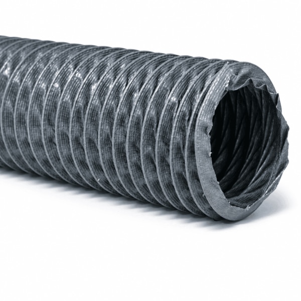 This heavy-duty flexible corrugated duct hose is designed for efficient airflow and reliable performance in industrial and commercial applications. Manufactured from durable reinforced material, it features a spiral ribbed construction that provides excellent flexibility while maintaining structural strength. The smooth internal passage helps optimize air movement, making it suitable for ventilation, dust extraction, fume removal, and general air transfer systems.