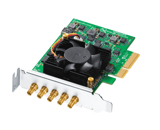 Featuring 4 independent 3G-SDI mini DIN connections, DeckLink Duo 2 Mini is a low profile, multi channel PCI Express capture and playback card that supports all SD and HD formats up to 1080p60! You get the flexibility of 4 separate capture or playback cards in one! Plus, it’s completely customizable so it’s perfect for media play-out systems, multi screen digital signage servers, real time multi channel capture systems and more!SDI Video Inputs4 x 3G-SDI mini DIN connections independently configurable as Input or Output and supports up to 12-bit SD and HD.SDI Video Outputs4 x 3G-SDI mini DIN connections independently configurable as Input or Output and supports up to 12-bit SD and HD.SDI Audio Inputs16 channels embedded in SD and HD.SDI Audio Outputs16 channels embedded in SD and HD.Sync InputTri-Sync or Black Burst.Computer InterfacePCI Express 4 lane generation 2, compatible with 4, 8 and 16 lane PCI Express slots.