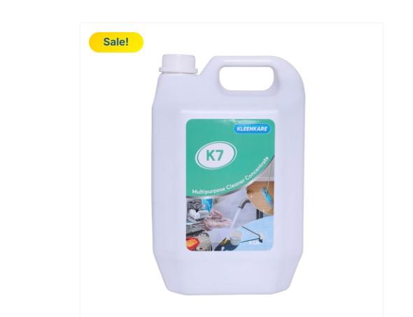 M7 Multipurpose Cleaner Concentrate – Powerful All-in-One Cleaning SolutionM7 Multipurpose Cleaner Concentrate is a highly effective cleaning solution designed to tackle dirt, grease, stains, and grime on a wide range of surfaces. Its concentrated formula delivers powerful cleaning performance while being economical and easy to dilute according to cleaning requirements. Ideal for homes, offices, hotels, hospitals, restaurants, schools, shopping malls, and commercial facilities, this versatile cleaner can be used on floors, walls, tiles, countertops, glass, washrooms, and other washable surfaces. M7 Multipurpose Cleaner Concentrate helps maintain a clean, fresh, and hygienic environment while reducing the need for multiple cleaning products. Its fast-acting formula ensures efficient cleaning, leaving surfaces spotless and refreshed after every use.Frequently Asked Questions (FAQ)1. What is M7 Multipurpose Cleaner Concentrate used for?M7 Multipurpose Cleaner Concentrate is used for cleaning various surfaces, including floors, tiles, walls, countertops, and other washable areas.2. What makes it a concentrate?Its concentrated formula can be diluted with water, making it cost-effective and suitable for different cleaning applications.3. Where can M7 Multipurpose Cleaner be used?It is ideal for homes, offices, hotels, hospitals, restaurants, schools, malls, and commercial establishments.4. Does it remove grease and tough stains?Yes, the cleaner is formulated to effectively remove grease, dirt, grime, and everyday stains from multiple surfaces.5. Is it suitable for floor cleaning?Yes, it can be diluted and used for routine floor cleaning to maintain cleanliness and hygiene.6. Does it leave a pleasant fragrance?Yes, M7 Multipurpose Cleaner Concentrate helps leave cleaned areas smelling fresh and clean.7. Is it economical to use?Yes, because it is a concentrate, a small amount can be diluted to clean large areas, reducing overall cleaning costs.8. Can it be used in commercial facilities?Absolutely. It is widely used in commercial and industrial environments due to its powerful cleaning performance.9. Is it easy to use?Yes, simply dilute according to the recommended ratio and apply using a mop, cloth, sponge, or cleaning machine as required.10. Why choose M7 Multipurpose Cleaner Concentrate?M7 Multipurpose Cleaner Concentrate offers powerful cleaning action, versatility, cost-effectiveness, easy dilution, and reliable performance, making it an ideal solution for maintaining clean and hygienic environments.