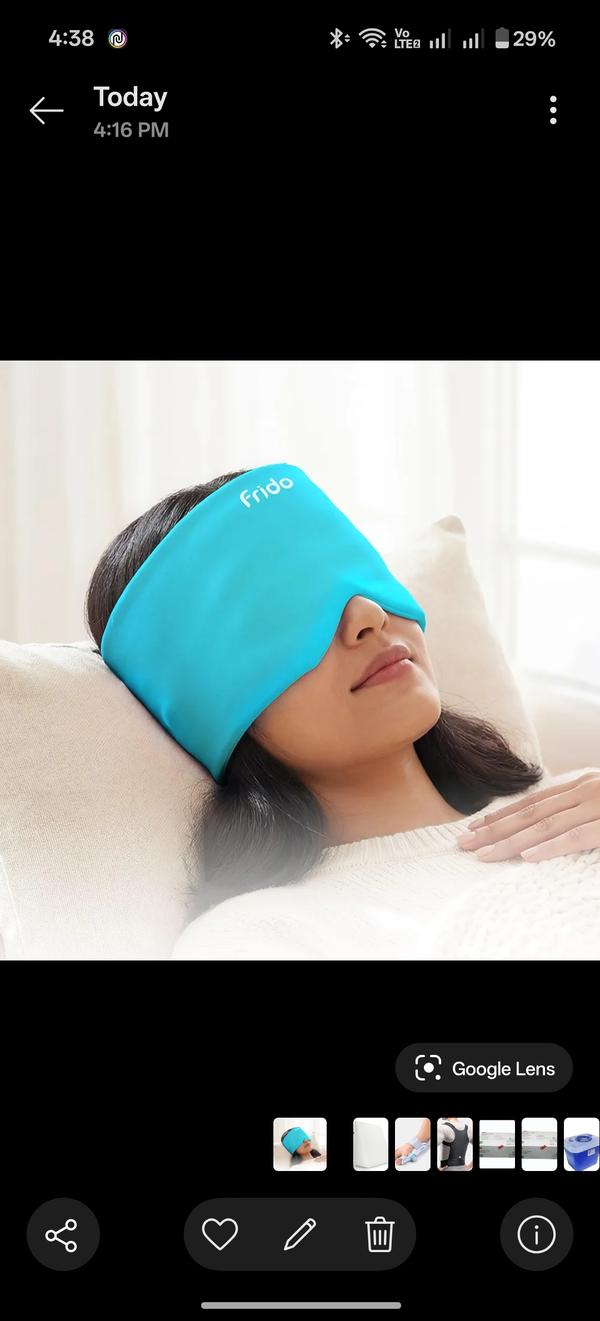 reusable, drug-free headache and migraine relief mask.