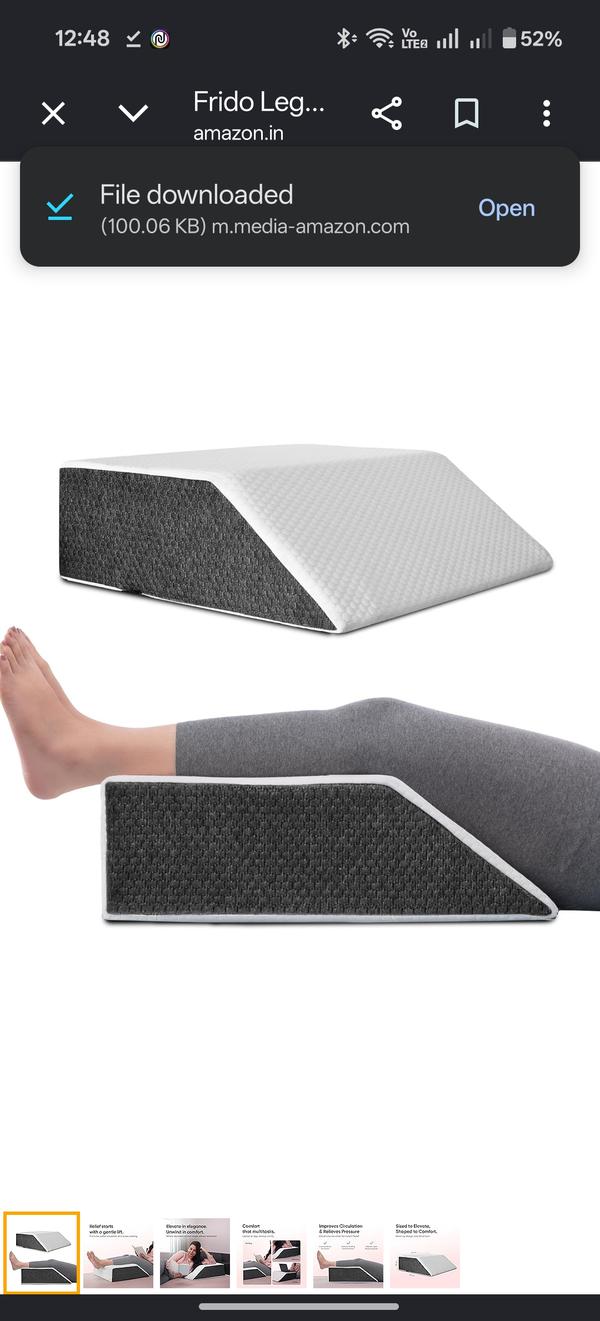 an orthopedic cushion designed to elevate your legs above heart level