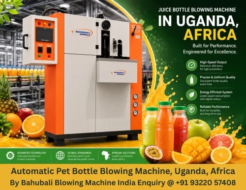 Automatic PET Bottle Blowing Machine for Juice Industries in Uganda Africa
Uganda's fruit juice industry is experiencing strong growth as demand for fresh mango, pineapple, passion fruit, orange, and mixed fruit juices continues to rise. Juice manufacturers require durable, attractive, and food-grade PET bottles that preserve product quality while reducing production costs.
Our PET Bottle Blowing Machine is engineered for modern Juice Manufacturing Plants, Beverage Processing Units, Fruit Juice Factories, and Soft Drink Industries. It produces crystal-clear PET bottles with excellent transparency, uniform wall thickness, and superior finish for premium shelf appeal.
The machine is available in Single Cavity and Multi Cavity models with high production efficiency. Intelligent servo technology, advanced PLC automation, and automatic fault diagnosis ensure smooth operation with minimal downtime. Fast heating technology reduces energy consumption while delivering consistent bottle quality.
Designed for lightweight preforms, the machine produces stronger bottles using lower air consumption, helping manufacturers save operating costs. Quick mould replacement allows rapid switching between different bottle sizes, making it ideal for businesses producing multiple juice products.
With low maintenance requirements, reliable performance, and dedicated online technical support, our PET Bottle Blowing Machine is trusted by beverage manufacturers across Uganda, Kenya, Tanzania, Rwanda, Zambia, Ethiopia, Nigeria, Ghana, South Africa, and many other African countries. It is the perfect solution for expanding juice production with higher productivity and better profitability.