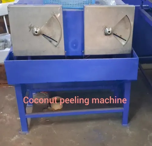 Mariya Double Head Coconut Peeling Machine – 2 HP, 240 Coconuts/Hour is a high-performance machine designed for efficient removal of the brown testa from coconut kernels with minimum kernel loss. Equipped with a powerful 2 HP motor and a double head peeling system, it processes up to 240 coconuts per hour, ensuring high productivity and consistent peeling quality. Built with high-quality materials for durability and hygienic operation, it is ideal for coconut processing industries, VCO units, coconut milk plants, and food processing facilities. The machine offers reliable performance, easy maintenance, and excellent efficiency at an affordable price.