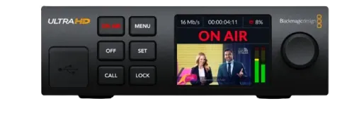 Blackmagic Streaming Encoder 4K is powerful self-contained streaming processor with H.264 and H.265 streaming in HD or Ultra HD via SRT or RTMP protocols. Stream directly to services such as YouTube, Facebook, X and more. Plus you can stream to the internet using Ethernet or connect a 5G or 4G phone to use mobile data. Includes USB webcam, standards converted 12G-SDI input and streaming monitoring output.

KEY FEATURES:
- Professional HD Live streaming encoder
- H.264 hardware encoding for reliable streaming
- HDMI and 3G-SDI video inputs
- Ethernet connectivity for stable live streaming
- Low-Latency, broadcast - quality performance
- Compatible with major streaming platforms
- Compact and durable design
- Ideal for live events, broadcasting, education, and content creation
- Trusted Blackmagic Design technology
