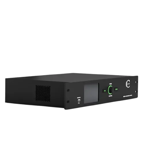The Digital Conference Controller is a powerful and scalable solution designed for modern meeting environments. Featuring advanced digital signal processing with IEC60065 compliance and high-fidelity 48kHz audio, it delivers crystal-clear sound with adaptive feedback suppression and strong anti-interference protection. A 2.8-inch LCD display enables easy configuration without the need for a computer, while flexible connectivity supports up to 65,535 units through expansion systems. Integrated camera tracking, video matrix switching, and HD compatibility ensure seamless audio-visual integration. With USB recording and playback, priority chairman and VIP controls, and intelligent protection mechanisms, the system offers a reliable, versatile, and professional solution for large-scale conferences and boardroom environments.
Features:
Premium Audio Performance
48kHz lossless audio with 20Hz–20kHz range, DSP processing, and feedback suppression ensures crystal-clear sound.
Intuitive Operation
2.8