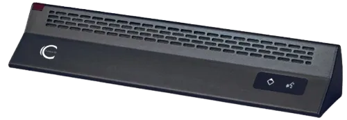 This advanced digital array conference microphone system is designed for professional large-scale meetings, combining high-fidelity audio, intelligent control, and durable construction. It features 17 gold-plated condenser pickup heads using lateral sound source and angle array technology, delivering a wide 150° pickup range with precise sound capture and zero feedback.The sleek desktop design eliminates traditional gooseneck microphones, ensuring unobstructed communication. Built with an all-aluminium alloy body and Mohs hardness touch glass panel, the unit is both waterproof and dustproof, making it highly reliable in demanding environments.With intelligent audio detection, automatic gain control, OLED display, and multiple conference modes, the system provides efficient meeting management, seamless camera tracking integration, and superior sound clarity.Features:1. Streamlined DesignNo gooseneck structure ensures clean desk space and unobstructed communication.2. Premium Build QualityAluminium alloy body with Mohs hardness touch glass for waterproof and dustproof protection.3. 150° Wide Pickup AngleEnsures clear sound capture whether sitting or standing.4. High-Fidelity Audio48KHz lossless transmission with 20Hz–20KHz frequency response.5. 3-Color Status IndicatorsRed (speech), Green (VIP), Yellow (status).6. Shielded CAT5 ConnectivityAnti-interference cabling ensures stable communication.7. 8 Conference ModesFIFO, LIFO, voice activation, chairman control, queuing, free discussion, and more.8. Advanced DSP/DDOV ProcessingPowered by IRIN chip for precise digital audio processing.9. Touch Control PanelCapacitive touch keys with LED light bar indicators.10. 17 Capsule Array MicrophoneGold-plated condenser capsules for ultra-precise audio pickup.11. Feedback SuppressionAdvanced acoustic design eliminates howling and distortion.12. Camera Tracking IntegrationSupports PTZ cameras for automatic speaker tracking.