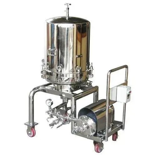 Minimum Order Quantity : 1 UnitDelivery Time : 5-10 Days Automatic : YesComputerized : NoControl System : ManualFeature : High EfficiencyGeneral Use : IndustrialMaterial : Stainless SteelType : Filter machineWarranty : YesDelivery Time : 5-10 DaysMain Domestic MarketAll IndiaPayment TermsCash in Advance (CID)Supply Ability : 10 Per MonthA Zero Hold Up Sparkler Filter is a type of filtration equipment used primarily in the pharmaceutical, food, and beverage industries for the clarification and purification of liquids. It is designed to remove impurities, particles, and contaminants from liquids while minimizing product loss during the filtration process. Their efficient operation, minimal product loss, and ease of maintenance make them a preferred choice for liquid clarification applications. Zero Hold Up Sparkler Filter is essential equipment for achieving high-quality filtration and product purity in industries where stringent quality standards must be met.FAQs of Zero Hold Up Sparkler Filter:Q: What is the control system of Zero Hold Up Sparkler Filter?A: The control system of Zero Hold Up Sparkler Filter is manual.Q: Is Zero Hold Up Sparkler Filter suitable for industrial use?A: Yes, Zero Hold Up Sparkler Filter is designed for general use in industrial settings.Q: What is the material used to make Zero Hold Up Sparkler Filter?A: Stainless steel is used to make Zero Hold Up Sparkler Filter.Q: Is Zero Hold Up Sparkler Filter an automatic machine?A: Yes, Zero Hold Up Sparkler Filter is an automatic filter machine.Q: Does Zero Hold Up Sparkler Filter come with a warranty?A: Yes, Zero Hold Up Sparkler Filter comes with a warranty.