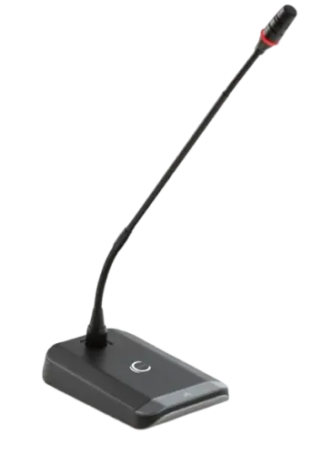 The CLA-GN10INC is an elegant wired gooseneck microphone designed for professional applications. It combines premium aesthetics with advanced audio performance to deliver crystal-clear sound in demanding environments. Featuring a super-cardioid electret microphone, anti-interference circuitry, and balanced low-impedance output, it ensures precise voice capture with minimal background noise. With its integrated red light ring indicator, modern IPS display, and versatile connectivity, it is ideal for conferences, lectures, presentations, and formal discussions.

_________________________________________Features_________________________________________

Premium Metal Panel Design

Modern, high-end metal finish designed for professional environments.

Super-Cardioid Electret Microphone

Highly directional pickup for focused voice capture with reduced ambient noise.

Red Light Ring Indicator

LED ring glows red during active speech for clear visual status indication.

Advanced Interference Shielding

Superior protection against mobile and electronic interference.

Balanced Low-Impedance Output

Ensures stable and high-quality signal transmission.

Versatile Applications

Perfect for conferences, education, public speaking, and professional meetings.