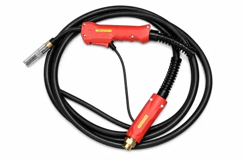 The Plasma Torch is designed for fast, precise, and efficient metal cutting using a plasma cutting machine. Built with durable copper alloy electrodes, heat-resistant nozzles, and flexible cables, it ensures stable arc, long service life, and smooth cutting performance. Suitable for CUT series plasma cutting machines (CUT-40 / 63 / 100 / 160 and above).Key Features:Cutting Process: Air Plasma Cutting (CNC / Manual use)Current Range: Compatible with 40A – 160A plasma cuttersElectrode & Nozzle: Heavy-duty, long-life consumablesCooling System: Air-cooled for light/medium; Water-cooled for heavy-dutyCable Lengths: 4M / 8M / 12M available (customizable)Design: Ergonomic handle with heat & wear resistanceApplications: Sheet metal cutting, fabrication, shipyards, automotive, pipelines