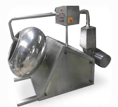 Minimum Order Quantity : 1 UnitDelivery Time : 5-10 Days Automatic: YesComputerized :NoGeneral Use : IndustrialMaterial : Stainless SteelPower Source :ElectricType : Industrial Coating MachineWarranty : YesDelivery Time : 5-10 DaysMain Domestic Market : All IndiaPayment Terms :Cash in Advance (CID)Supply Ability :10 Per MonthAn SS Coating Pan Machine is a piece of equipment used in various industries for coating or layering products with a thin film or coating. They are versatile and can be used for applying various coatings, including sugar, chocolate, pharmaceutical coatings, and flavorings. These machines are commonly used in industries such as pharmaceuticals, food processing, confectionery, and nutraceuticals for coating products such as tablets, pills, candies, nuts, and seeds. SS Coating Pan Machine is designed for high throughput and efficient operation, enabling manufacturers to coat large volumes of products quickly and consistently.FAQs of SS Coating Pan Machine:Q: What is the material of SS Coating Pan Machine?A: The material of SS Coating Pan Machine is stainless steel.Q: Is SS Coating Pan Machine automatic?A: Yes, SS Coating Pan Machine is automatic.Q: Does SS Coating Pan Machine come with a warranty?A: Yes, SS Coating Pan Machine comes with a warranty.Q: What is the power source of SS Coating Pan Machine?A: The power source of SS Coating Pan Machine is electric.Q: What is the general use of SS Coating Pan Machine?A: The general use of SS Coating Pan Machine is industrial.Q: Is SS Coating Pan Machine computerized?A: No, SS Coating Pan Machine is not computerized.Q: What type of machine is SS Coating Pan Machine?A: SS Coating Pan Machine is an industrial coating machine.