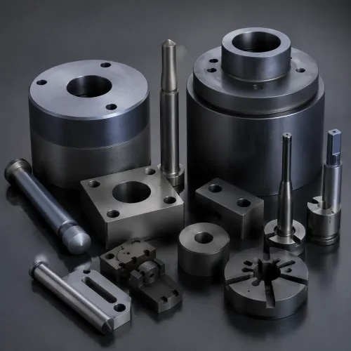 Plasma Nitriding + Oxidation is an advanced duplex surface treatment that combines plasma nitriding with controlled post-oxidation to significantly improve the performance of metal components. In the nitriding stage, nitrogen diffuses into the surface of steel parts, forming a hard, wear-resistant case layer that enhances fatigue strength and surface hardness. This is followed by a controlled oxidation process that creates a thin, uniform oxide layer, improving corrosion resistance and reducing surface friction.The combined process delivers excellent resistance to wear, scuffing, galling, and corrosion while maintaining the dimensional stability of precision-engineered parts. It is especially suitable for dies, moulds, screws, shafts, gears, and other high-performance tooling components.This treatment extends component life, reduces maintenance costs, and ensures reliable performance in demanding industrial applications such as plastic injection moulding, automotive, and heavy engineering industries.