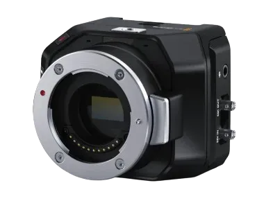 Install a camera anywhere in your studio or on location with the ultracompact Blackmagic Design Micro Studio Camera 4K G2. This tiny UHD 4K studio camera is designed for live productions and has been updated to feature the same image sensor found in Blackmagic's Studio Camera 4K Plus G2, which supports 3840 x 2160p60. The camera is equipped with an active MFT mount that can accept native MFT lenses or be adapted to a wide range of other modern and vintage lenses. It outputs 10-bit 4:2:2 video via 12G-SDI and can be remotely controlled from an ATEM switcher using SDI control protocol. The camera packs many professional studio features into a compact form factor, including a built-in color corrector, program return, talkback, and tally indicator.