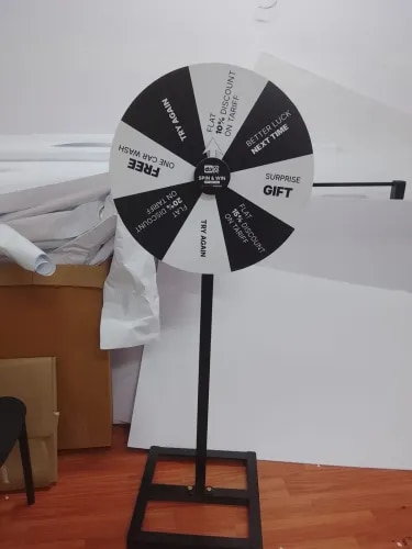Customised Spin Wheel on hire with logistics Support