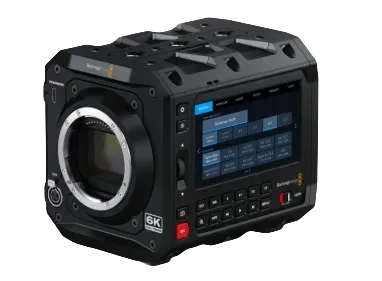 The Blackmagic Design PYXIS 6K Cinema Box Camera takes the digital film innovations of the Blackmagic Design Cinema Camera 6K and turns it into a box-style cinema camera with a lockable Canon EF lens mount and customizable side plates. A full-frame 6K sensor captures rich colors, accurate skin tones, and a wide 13-stop dynamic range with its expanded 36 x 24mm sensor. Record both Blackmagic RAW and H.265 proxy files to the cloud or even stream directly to your social media platform of choice via Ethernet or mobile 4G/5G technology. The PYXIS can film up to 6K Open Gate 3:2 video at 36 fps or 6K Anamorphic 6:5 video at 60 fps, among other selectable resolutions.