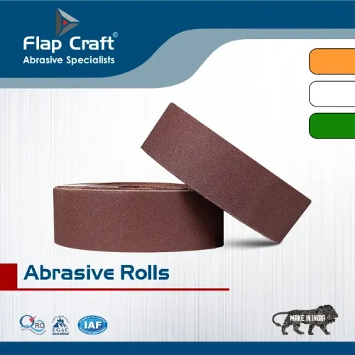 Abrasive Rolls are used in various Grinding applications. Available and Different sizes and Grits