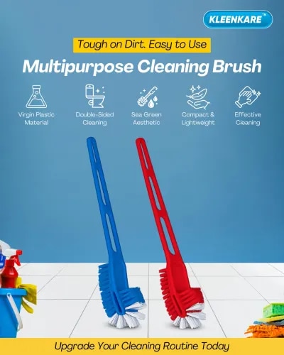 Kleenkare Toilet Bowl D-Hockey Brush: Ultimate Reach, Effortless CleanConquer the toughest bathroom stains with the Kleenkare D-Hockey Brush. Engineered with a unique, ergonomic hockey-stick bend, this brush effortlessly reaches deep under the rim and into the U-bend where ordinary brushes fail. Keep your toilet spotless and hygienic with minimal effort.
