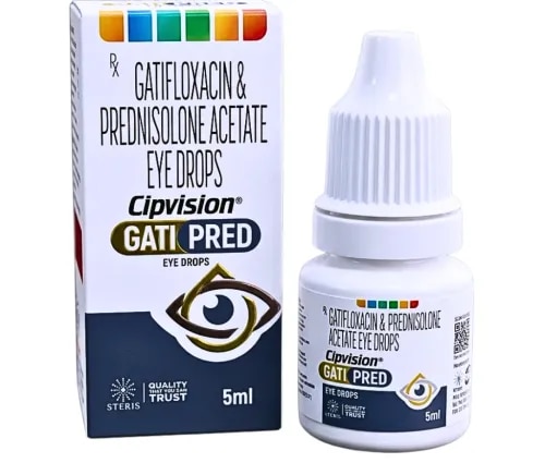 Gatifloxacin and prednisolone acetate ophthalmic suspension is a prescription combination eye medicine that pairs a fourth-generation fluoroquinolone antibiotic (gatifloxacin) with a corticosteroid (prednisolone acetate) in a single formulation. It is used to treat steroid-responsive ocular inflammation where there is also a risk of, or existing, bacterial eye infection — most commonly after cataract or other ocular surgery, and in certain inflammatory eye conditions requiring both anti-infective and anti-inflammatory action together. Gatifloxacin fights the bacteria, while prednisolone acetate reduces inflammation, redness, and swelling. This combination is not the same as a plain antibiotic drop — because it contains a steroid, it requires closer monitoring, a defined tapering schedule, and should never be self-prescribed or used beyond the duration your ophthalmologist recommends. It is a Schedule H prescription-only medicine in India, commonly marketed under brand names such as Gatiquin P.

What Is Gatifloxacin and Prednisolone Acetate Ophthalmic Suspension?
Gatifloxacin and prednisolone acetate ophthalmic suspension is a fixed-dose combination eye drop that brings together two distinct classes of medication in one bottle:

Gatifloxacin — a fourth-generation fluoroquinolone antibiotic effective against a broad range of gram-positive and gram-negative bacteria commonly implicated in ocular infections.
Prednisolone acetate — a corticosteroid that suppresses inflammation, swelling, and associated redness or discomfort in the eye.

This combination is typically prescribed when a clinician determines that an eye condition involves both active or potential bacterial infection and significant inflammation — a situation where using either drug alone would be insufficient. The most frequent use case is post-operative care following ocular surgery, such as cataract extraction, where inflammation control speeds recovery while the antibiotic component guards against surgical-site infection.
A commonly recognized branded version of this combination in the Indian market is Gatiquin P, and patients often search specifically for this brand name alongside the generic combination name.

How Does This Combination Work? (Mechanism of Action)

Antibacterial action (Gatifloxacin) – Gatifloxacin inhibits bacterial DNA gyrase and topoisomerase IV, enzymes bacteria need to replicate their DNA, resulting in bactericidal activity against susceptible organisms.
Anti-inflammatory action (Prednisolone acetate) – Prednisolone acetate suppresses the inflammatory cascade by inhibiting phospholipase A2 and reducing the release of inflammatory mediators, which decreases swelling, redness, and discomfort.
Combined surgical/inflammatory coverage – Together, the two components address both the infective and inflammatory components of a single ocular condition, which is particularly useful in the immediate post-surgical period when both risks are elevated simultaneously.
Localized ocular delivery – As a topical suspension, the combination acts directly at the site of application, minimizing systemic absorption compared to oral antibiotics or steroids.


Clinical Indications
IndicationDetailsPost-operative inflammation with infection riskMost common use — following cataract surgery or other intraocular proceduresSteroid-responsive inflammatory ocular conditionsWhere a bacterial infection is present or risk is significantChronic anterior uveitis with secondary infection riskUsed under specialist supervisionBlepharoconjunctivitis with inflammatory componentWhen combined anti-infective and anti-inflammatory action is clinically indicated
Not indicated for: viral eye infections (e.g., herpes simplex keratitis), fungal eye infections, mycobacterial infections, or uncomplicated bacterial conjunctivitis without an inflammatory component — a steroid is not appropriate in these settings.

Dosage & Administration
ParameterRecommendationStandard dose1–2 drops in the affected eye, typically 4 times daily, or as directedPost-surgical regimenOften started with a higher frequency and gradually tapered per surgeon's protocolShake before useYes — this is a suspension; shake well before each applicationDurationDetermined by your ophthalmologist; steroid-containing drops are not for indefinite useTaperingMust be tapered gradually rather than stopped abruptly, especially after prolonged useContact lensesAvoid wearing contact lenses during treatment unless your doctor advises otherwiseMissed doseApply as soon as remembered; do not double the next dose
Important: Never extend use beyond the prescribed duration or restart the medication without consulting your ophthalmologist, as prolonged steroid exposure carries specific ocular risks (see Precautions below).

Key Benefits

Provides dual-action therapy — infection control and inflammation control — in a single formulation
Reduces the need for two separate eye drop regimens after surgery, simplifying the treatment schedule
Speeds resolution of post-surgical redness, swelling, and discomfort while covering infection risk
Broad-spectrum antibacterial coverage from a fourth-generation fluoroquinolone
Commonly trusted and prescribed by ophthalmic surgeons as part of standard post-operative protocols
Available in a suspension formulation designed for effective ocular surface contact time


Precautions

Use strictly under ophthalmologist supervision — this is not an over-the-counter product
Not suitable for viral, fungal, or mycobacterial eye infections
Long-term or unsupervised steroid use can raise intraocular pressure (IOP) and increase glaucoma risk
Prolonged use may increase the risk of posterior subcapsular cataract formation
Steroid component may mask signs of a worsening infection or delay wound healing if misused
Regular monitoring of intraocular pressure is recommended with extended use
Inform your doctor of any history of glaucoma, herpes eye infection, or corneal thinning before starting
Shake the suspension well before each use for accurate dosing
Avoid touching the dropper tip to the eye or any surface


Side Effects
Common (Usually Mild and Temporary)

Transient burning or stinging on instillation
Blurred vision immediately after application
Eye discomfort or foreign-body sensation
Mild eye redness

Less Common / Serious (Consult Your Doctor Promptly)

Increased intraocular pressure / glaucoma symptoms (eye pain, halos around lights)
Delayed wound healing at a surgical site
Secondary or masked ocular infection
Signs of cataract progression with prolonged use
Corneal or scleral thinning (rare, with extended steroid exposure)
Allergic reaction (eyelid swelling, itching, rash)

Discontinue and consult your ophthalmologist immediately if any serious symptom develops.

Comparison: Combination vs. Standalone Therapies
TreatmentCompositionBest Suited ForKey ConsiderationGatifloxacin + Prednisolone acetate suspensionAntibiotic + steroidPost-surgical care; infection + inflammation togetherRequires tapering; steroid monitoring neededGatifloxacin eye drops (alone)Antibiotic onlyUncomplicated bacterial conjunctivitis/keratitisNo steroid-related risk, but no anti-inflammatory actionPrednisolone acetate eye drops (alone)Steroid onlyNon-infectious inflammatory conditions (e.g., uveitis)Not appropriate if active infection is presentPlain lubricant/antibiotic-only regimensVariesMild post-op cases without significant inflammationMay be insufficient for higher-risk surgical cases

Key Statistics (Placeholder — Pending Clinical Reviewer Verification)
MetricValueReported post-operative infection rate reduction with prophylactic use[Placeholder – insert verified clinical trial statistic]Typical duration of post-cataract-surgery combination therapy[Placeholder – insert verified reference range]Incidence of steroid-induced IOP elevation with short-course use[Placeholder – insert epidemiological reference]
All statistics above are placeholders and must be verified and populated by a qualified clinical reviewer prior to publication.

Expert Insight

[Placeholder — Expert quote pending. To be added only after review and approval by a licensed ophthalmologist/medical reviewer associated with Steris Healthcare. Do not fabricate or publish without sign-off.]


Price of Gatifloxacin and Prednisolone Acetate Ophthalmic Suspension
The price of this combination suspension varies depending on brand, pack size, and region. For current pricing, availability, and prescription verification, please consult your ophthalmologist or an authorized pharmacy.
Prescription only – consult your doctor.

Conclusion
Gatifloxacin and prednisolone acetate ophthalmic suspension serves an important clinical role wherever bacterial infection risk and ocular inflammation occur together — most notably in the sensitive period following eye surgery. By combining a potent fourth-generation antibiotic with a well-established corticosteroid, this formulation streamlines post-operative and steroid-responsive inflammatory care into a single, clinician-directed regimen. Because the steroid component carries specific long-term risks — including elevated eye pressure, cataract progression, and delayed healing if misused — this medication should always be used exactly as prescribed, for the duration recommended, and with appropriate tapering and follow-up. Patients should never self-adjust dosing or extend use without their ophthalmologist's explicit guidance.

Frequently Asked Questions

1. What is Gatifloxacin and prednisolone acetate ophthalmic suspension used for?
It is used to treat eye conditions that involve both inflammation and a risk of bacterial infection — most commonly after eye surgery such as cataract surgery, where it reduces post-operative swelling and redness while protecting against infection.

2. Is Gatifloxacin eye drops safe for children?
Gatifloxacin eye drops are generally considered usable in children for appropriate bacterial eye infections under a pediatric ophthalmologist's guidance. However, the gatifloxacin-prednisolone combination includes a steroid, which requires closer specialist supervision in children due to potential effects on eye pressure and healing, so it should only be used if specifically prescribed for a child.

3. What is Gatifloxacin and prednisolone acetate ophthalmic suspension (Gatiquin P) used for?
Gatiquin P is a branded formulation of gatifloxacin and prednisolone acetate ophthalmic suspension. It is used for the same core purpose — managing post-surgical or steroid-responsive ocular inflammation where there is also a bacterial infection risk, most often following cataract or other intraocular surgery.

4. Is prednisolone acetate safe for eyes?
Prednisolone acetate is a corticosteroid that is generally safe for eyes when used exactly as prescribed and for the recommended duration under an ophthalmologist's supervision. However, unsupervised or prolonged use can raise intraocular pressure, increase glaucoma risk, contribute to cataract formation, and delay wound healing, so it should never be used without medical guidance or beyond the prescribed course.

5. How is this eye drop different from regular antibiotic eye drops?
Regular antibiotic eye drops only target bacteria, while this combination also contains a steroid to control inflammation. This dual action is useful specifically when both infection risk and significant inflammation are present, such as after eye surgery.

6. How long should I use gatifloxacin and prednisolone acetate suspension?
Duration is determined by your ophthalmologist based on your specific condition, often following a tapering schedule after surgery. It should not be used longer than prescribed, and stopping should be discussed with your doctor rather than done abruptly.

7. Can this eye drop increase eye pressure?
Yes, because it contains a steroid, prolonged or unsupervised use can raise intraocular pressure. Regular monitoring is recommended, especially with extended use or in patients with a history of glaucoma.

8. Can I use this suspension for a common bacterial eye infection without inflammation?
This combination is generally reserved for cases where both infection risk and notable inflammation are present, such as post-surgical care. For uncomplicated bacterial conjunctivitis without significant inflammation, your doctor may prescribe an antibiotic-only formulation instead.

9. Do I need to shake the bottle before use?
Yes. This is a suspension, so the bottle should be shaken well before each use to ensure even distribution of both active ingredients.
10. Can this eye drop be used for viral or fungal eye infections?
No. This combination is not appropriate for viral, fungal, or mycobacterial eye infections, since it contains a steroid that can worsen these conditions if used inappropriately.

11. What are the signs I should stop using this eye drop and see my doctor?
Increasing eye pain, blurred vision that doesn't improve, halos around lights, worsening redness, or signs of an allergic reaction warrant immediate medical attention.

12. Can this eye drop be used after cataract surgery?
Yes, this combination is commonly prescribed after cataract surgery to manage post-operative inflammation while covering the risk of surgical-site infection during the healing period.

13. Does this medication require a prescription?
Yes, gatifloxacin and prednisolone acetate ophthalmic suspension is a prescription-only (Schedule H) medicine and should only be used under an ophthalmologist's direction.
14. Can contact lenses be worn during treatment?
It is generally advised to avoid wearing contact lenses while using this medication unless your ophthalmologist specifically advises otherwise, particularly during the post-surgical period.

15. What happens if I stop this eye drop too early?
Stopping too early, especially without proper tapering, may lead to a rebound of inflammation or leave a lingering infection insufficiently treated. Always follow your doctor's full course and tapering instructions.

16. Is this eye drop safe for long-term daily use?
No — because it contains a steroid, it is intended for short-term, supervised use rather than long-term daily use. Extended use significantly raises the risk of elevated eye pressure and cataract.

17. Can this suspension be used in both eyes at once?
It can be used in both eyes if both are affected and your doctor has prescribed it for bilateral use; otherwise, apply only to the eye(s) specifically directed by your ophthalmologist.

