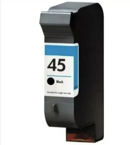 Product Details:Cartridge Number 1918 (Q2344A)Brand 1918Cartridge Model Number 1918 Water BasedCondition Compatible / NewColor BlackYield / Capacity 42mlPackaging Single PackProduct Type Ink CartridgePrinter Compatibility Industrial Inkjet Coder / TIJ PrinterPage Yield 300 PagesInk Type Dye-basedPack Size Single PackApplication / Substrate Porous Surfaces (Paper; Cardboard)Size 42 MlCompatible Printer Series DeskjetHP Part Number 51645A (45)Features Water-ResistantRefillable YesCountry of Origin Made in IndiaHP cartridge is use in Thermal Inkjet Printer as well as Hand Held Inkjet Printer for Batch coding printing purpose on Porous Surface.