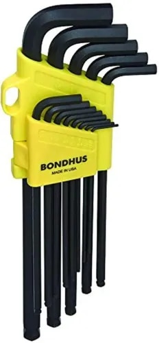 BONDHUS 16037 Set 13 Ball End L-Wrench XLong .050-3/8 product image