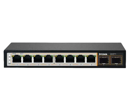 D-Link Network Switch (DGS-F1010P-SE) 10 Port Gigabit with PoE product image