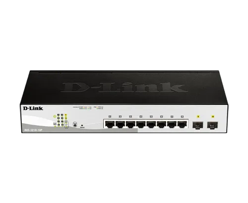 D-Link Network Switch (DGS-1210-10P) 8 Port Managed Gigabit with PoE product image