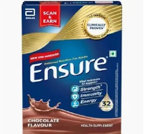 ENSURE CHOCOLATE 375GM REFILLThe Ensure Chocolate 375gm Refill is a popular nutritional supplement. Depending on your health needs, it is generally available in two formulations: the standard Ensure Balanced Nutrition and Ensure Diabetes Care.