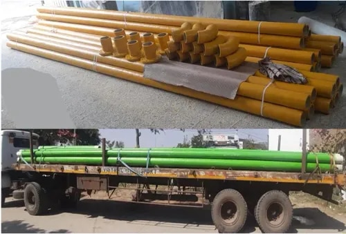 RP (Fiber Reinforced Plastic) Pipes and Fittings are lightweight, high-strength, corrosion-resistant piping systems manufactured using fiberglass reinforcement and thermosetting resins such as polyester, vinyl ester, or epoxy. They are designed to transport corrosive chemicals, water, wastewater, slurries, and industrial fluids safely and efficiently in demanding environments.Unlike conventional metal pipes, FRP pipes do not rust, corrode, or deteriorate when exposed to aggressive chemicals, making them a preferred choice for industries requiring reliable and long-lasting piping solutions.FRP piping systems transport liquids and gases through a durable composite structure engineered to withstand chemical attack, internal pressure, and environmental conditions. The system includes straight pipes, elbows, tees, reducers, flanges, couplings, and other fittings that provide leak-proof flow throughout industrial processes.The composite construction consists of:Inner Corrosion Barrier: Protects the pipe against chemical attack.Structural Layer: Reinforced with fiberglass to provide high mechanical strength.Outer Protective Layer: Offers UV resistance and environmental protection.