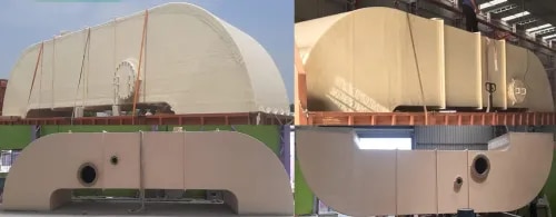An FRP (Fiber Reinforced Plastic) Air Duct is a corrosion-resistant ventilation system designed to transport fresh air, exhaust air, chemical fumes, toxic gases, dust-laden air, and process air in industrial environments. Manufactured using high-strength fiberglass reinforcement and premium-grade thermosetting resins such as Vinyl Ester, Isophthalic Polyester, or Epoxy, FRP air ducts offer superior resistance to chemicals, moisture, and harsh atmospheric conditions.Unlike conventional metal ducts, FRP air ducts do not rust or corrode, making them the preferred choice for industries where corrosive gases and chemical vapors are present.FRP air ducts transport air or process gases from one point to another using blowers, exhaust fans, or HVAC systems. The duct network is engineered to provide smooth airflow with minimal pressure loss while safely handling corrosive or contaminated air.A typical FRP ducting system consists of:Air IntakeBlower or Exhaust FanStraight Duct SectionsElbows and BendsReducers and TransitionsDampersBranch ConnectionsInspection DoorsAir Outlets or DiffusersExhaust StackThe system is designed to maintain efficient airflow while ensuring safe removal of fumes, vapors, and airborne contaminants.