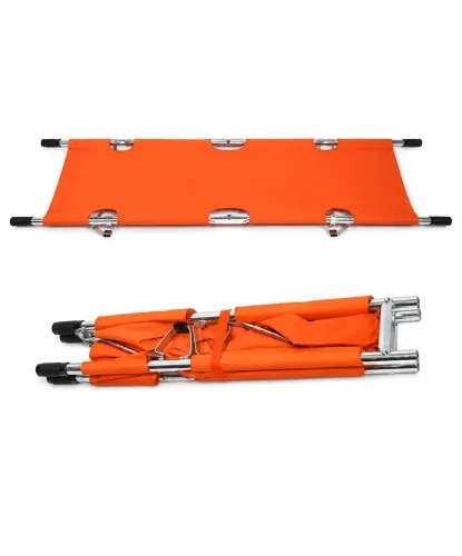 The Two Fold Canvas Stretcher with Bag is a lightweight, portable, and foldable patient stretcher designed for emergency rescue, ambulances, hospitals, disaster management, and first-aid applications. It features a durable canvas bed with a strong aluminium frame that folds into a compact size for easy storage and transportation. The stretcher is supplied with a carrying bag for convenient handling and mobility.SpecificationOverall Size: 2010 mm (L) × 530 mm (W) × 150 mm (H)Canvas Cloth Length: 1700 mmSafe Working Load: 150 kgType: Two Fold Folding StretcherFrame Material: High-Strength Aluminium AlloyBed Material: Heavy-Duty Waterproof CanvasFolding Design: Compact Two-Fold MechanismCarry Bag: IncludedHandles: Integrated Aluminium Carry HandlesFinish: Corrosion-ResistantApplication: Hospitals, Ambulances, Emergency Rescue, Disaster Relief, First Aid, and Patient Transport