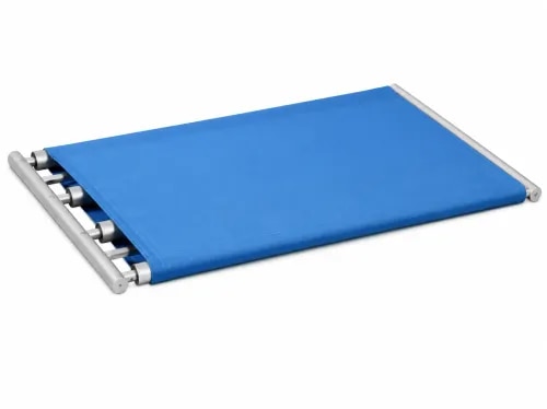 The Roller Shifter is a lightweight and efficient patient transfer aid designed for smooth lateral movement of patients between beds, stretchers, operation tables, and examination tables. It features a durable washable fabric surface with precision rollers mounted on a strong aluminum frame, reducing friction and minimizing patient handling effort. The Roller Shifter is ideal for hospitals, ICUs, emergency departments, and healthcare facilities.SpecificationOverall Size: 650 mm (L) × 410 mm (W)Safe Working Load: 150 kgFrame Material: Aluminum Structure with Bearing RollersCloth Type: Washable FabricRoller System: Low-Friction Bearing RollersConstruction: Lightweight and DurableFinish: Corrosion-Resistant AluminumOperation: Manual Patient TransferEasy to Clean: YesApplication: Hospitals, ICUs, Operation Theatres, Emergency Rooms, and Patient Transfer