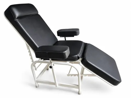 Product DescriptionThe Kangaroo Mother Care (KMC) Chair is specially designed to provide a comfortable and ergonomic seating position for mothers practicing skin-to-skin care with newborns. It features a reclining backrest, adjustable leg support, and padded armrests to ensure maximum comfort during extended use. The sturdy steel frame and high-quality upholstery make it ideal for hospitals, maternity wards, NICUs, and healthcare facilities.FeaturesErgonomic design for Kangaroo Mother Care (KMC)Adjustable reclining backrestAdjustable leg rest for enhanced comfortSoft, high-density foam cushionsWide padded armrests for arm supportDurable powder-coated mild steel frameEasy-to-clean, waterproof PU leather upholsteryStable and robust constructionNon-slip feet for added safetySuitable for prolonged sitting during mother and baby bondingApplicationsNeonatal Intensive Care Units (NICU)Maternity HospitalsMother and Baby Care CentersPediatric WardsHealthcare InstitutionsBenefitsPromotes effective skin-to-skin contact between mother and infant.Enhances comfort during prolonged feeding and bonding sessions.Helps reduce fatigue with adjustable reclining and leg support.Easy to maintain with waterproof, medical-grade upholstery.Strong and durable construction for long-term hospital use.SpecificationsFrame Material: Powder-coated mild steelUpholstery: Medical-grade PU leatherCushion Material: High-density foamBackrest: Adjustable reclining backrestLeg Rest: Adjustable leg supportArmrests: Padded armrestsFrame Color: WhiteUpholstery Color: BlackWeight Capacity: Up to 150 kgApplication: Suitable for hospitals, NICUs, maternity wards, clinics, and healthcare centers.