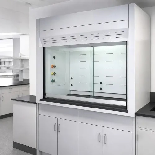 Bharat Scientific World supplies laboratory fume hoods for chemistry labs, research laboratories, colleges, schools and industrial quality-control labs. A fume hood helps create a safer chemical handling area by drawing fumes, vapours and odours away from the user through a suitable exhaust system.This laboratory fume hood can be planned with lab benches, chemical-resistant worktops, storage cabinets, sinks, taps and exhaust arrangements according to the laboratory layout. It is suitable for chemistry labs, composite science labs, college laboratories, pharmaceutical labs, water testing labs and research facilities.Contact Bharat Scientific World for laboratory fume hood, chemistry lab furniture, lab exhaust system and complete laboratory setup requirements.