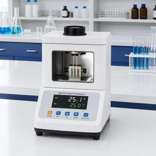 Bharat Scientific World supplies melting point apparatus for chemistry laboratories, pharmaceutical labs, research centres, colleges and industrial quality-control laboratories. A melting point apparatus is used for determining melting point of compounds, raw materials and laboratory samples during identification and purity testing.This melting point instrument is suitable for organic chemistry labs, pharma QC departments, college laboratories, research institutes, chemical testing labs and industrial laboratories. It can be supplied along with analytical balances, hot plates, glassware, ovens, spectrophotometers, lab furniture and complete laboratory setup requirements.Contact Bharat Scientific World for melting point apparatus, melting point instrument, chemistry lab equipment, pharma QC equipment and complete laboratory equipment supply.
