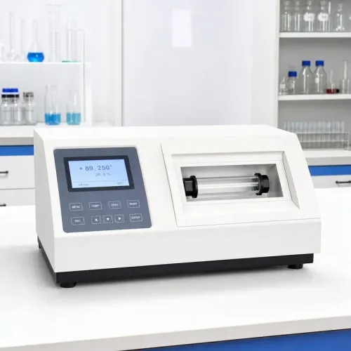 Bharat Scientific World supplies digital polarimeters and automatic polarimeters for pharmaceutical laboratories, sugar analysis labs, research centres, colleges, food testing labs and industrial quality-control laboratories. A digital polarimeter is used for optical rotation measurement and concentration analysis of optically active substances.This polarimeter is suitable for pharma QC departments, sugar testing labs, chemistry laboratories, food laboratories, research institutes and universities. It can be supplied along with melting point apparatus, analytical balances, spectrophotometers, glassware, lab furniture and complete laboratory setup requirements.Contact Bharat Scientific World for digital polarimeter, automatic polarimeter, pharma QC instrument, sugar analysis equipment and complete laboratory equipment supply.