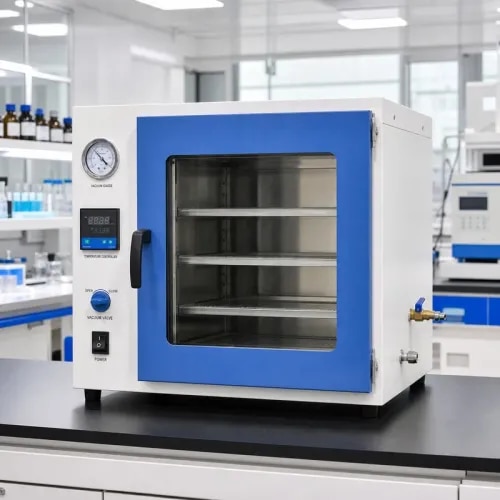 Bharat Scientific World supplies laboratory vacuum ovens for pharmaceutical labs, research centres, colleges, chemical laboratories and industrial quality-control laboratories. A vacuum oven is used for drying heat-sensitive materials, powders, samples and components under reduced pressure.This laboratory vacuum oven is suitable for pharma QC departments, research laboratories, material testing labs, food testing labs, chemical labs and industrial laboratories. It can be supplied along with vacuum pumps, hot air ovens, incubators, autoclaves, glassware, lab furniture and complete laboratory setup requirements.Contact Bharat Scientific World for laboratory vacuum oven, vacuum drying oven, pharma lab equipment, drying oven and complete laboratory equipment supply.