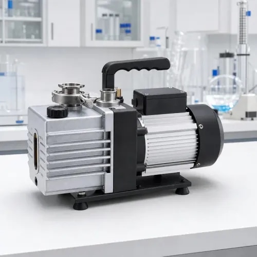 Bharat Scientific World supplies double stage rotary vane vacuum pumps for chemistry laboratories, pharmaceutical labs, research centres, colleges and industrial quality-control laboratories. A laboratory vacuum pump is used for vacuum filtration, rotary evaporators, vacuum ovens, degassing and other reduced-pressure laboratory applications.This rotary vane vacuum pump is suitable for use with rotary evaporators, vacuum ovens, filtration assemblies, desiccators, research setups, pharma QC departments and industrial laboratories. It can be supplied along with vacuum tubing, glassware, ovens, evaporators, lab furniture and complete laboratory setup requirements.Contact Bharat Scientific World for double stage rotary vane vacuum pump, laboratory vacuum pump, vacuum pump for rotary evaporator, vacuum oven pump and complete laboratory equipment supply.