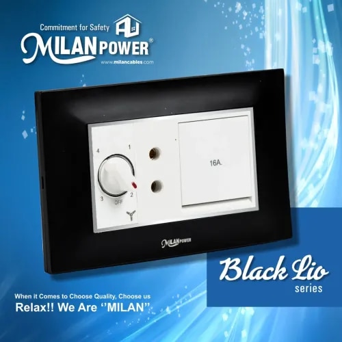 Milan Power Modular Plate Black Lio product image