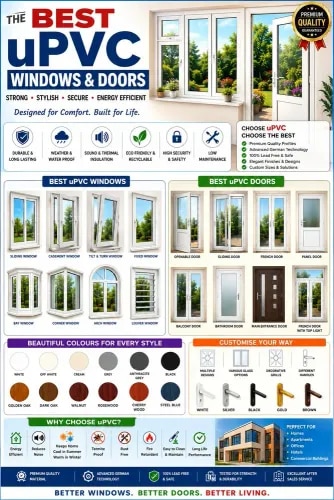 We are one of the foremost Manufacturers and Retailers of UPVC Window, UPVC Door, UPVC Arch Windows, UPVC Windows Frame, UPVC Office Partitions, UPVC Wardrobe and much more. Our professionals work in close coordination to ensure a high-quality assortment of products for the customers. We have recruited a team of professionals. In addition to this, to avoid disputes in the workplace, our professionals strive dedicatedly. Owing to our fare policies and the best quality products.Number of Tracks                    3 TrackBrand / Profile Make               EurotechGlass Type                                 Toughened GlassHeight                                         1200 mm (4 ft)Mesh / Net Provision                With MeshGlass Thickness                         5 mmWarranty                                    Up to 20 YearsProfile Series                              60mm SeriesFrame Color                               WhiteLocking System                         Single-Point Lock