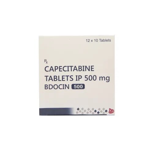Introduction to Bdocin 500mg TabletBdocin 500mg Tablet contains the active ingredient Capecitabine. It belongs to the category of medicines known as antimetabolites. This medication is used in combination with other anticancer drugs for the treatment of Metastatic colorectal cancer and breast cancer. Cancer is a disease in which cells multiply in an abnormal and uncontrolled manner. It is also used for the prevention of new occurrences of cancer in the colon after the complete removal of the tumor by surgery. The common side effects that are likely to occur with this medicine are loss of appetite, headache, runny nose, fever, hair loss, and dry mouth. During the treatment, your doctor may periodically monitor your complete blood counts, prothrombin time, INR, to prevent serious complications. Report to your doctor if you have been diagnosed with stomach ulcers, cataract, lung disease, problems in your heart, liver, skin, kidneys. Tell your physician before you undergo eye surgery or dental procedures.  Inform your doctor if you have experienced any allergic or unusual reactions after taking this tablet. This medicine can cause fertility issues, inform your doctor about any fertility concerns you may have before starting treatment with this medicine. Bdocin 500mg Tablet is not recommended for children and adolescents. Before taking this medicine, ask for physician advice if you are intolerant to sugars as this chemotherapy medication contains lactose. This drug will not be given if you have low white blood cell or platelet count, chickenpox, shingles, or enzyme DPD deficiency (dihydropyrimidine dehydrogenase). Take this medicine within thirty minutes after finishing a meal. This drug can cause fetal harm when administered to a pregnant woman.Uses of Bdocin 500mg TabletBdocin 500mg is used to treat:Adjuvant colon cancerMetastatic colorectal cancerMetastatic breast cancerTherapeutic Effects of Bdocin 500mg TabletBdocin 500mg is prescribed alone and also in combination with other anticancer medications like Docetaxel and Oxaliplatin. It stops the growth of cancer cells by inhibiting the DNA synthesis. It gets converted into its active form called fluorouracil and interferes with cell signalling, ultimately preventing the multiplication of cancer cells. Interaction of Bdocin 500mg Tablet with other drugsInform your healthcare provider about all the medicines you take, including prescription medications, over-the-counter medications, nutritional or vitamin supplements, and herbal products. Certain medications may interact with Bdocin 500mg Tablet and reduce effectiveness by causing undesirable side effects. More Information about Bdocin 500mg TabletStore Bdocin 500mg Tablet in the original package at room temperature (20°C to 25°C). Do not freeze.Keep it out of reach from children and pets.How to consume Bdocin 500mg TabletTake a Bdocin 500mg Tablet as prescribed by your doctor. Do not crush or chew the tablet. If you miss a dose of this tablet, take it as soon as you can if it is within 12 hours of the missed dose. If it is over 12 hours since your missed dose, skip the missed dose and go back to your usual dosing times to avoid taking double doses. Call your doctor to ask about making up the missed dose.