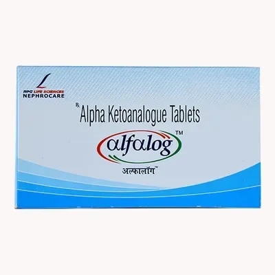 Alfalog Tablet is a nutritional supplement used in the treatment of chronic kidney disease. It reduces urea levels in the blood and helps prevent the progression of kidney disease. This way it delays the risk of undergoing long-term dialysis.Weight/Quantity: 10 Tablets in 1 StripStore below 30°CDescriptionAlfalog Tablet is to be taken by mouth with or without food. Take it in the exact dose and duration as advised by the doctor. Taking it along with a low-protein diet may help get the best out of the medicine. Ensure that you maintain adequate calorie intake during treatment. While you are taking this medicine, your doctor may advise regular monitoring of serum calcium levels. BenefitsUses of Alfalog Tablet1.Treatment of Chronic kidney disease2.Delaying disease progression and the onset of dialysis3.Reducing metabolic complications due to renal insufficiency4.Reduction of uraemic symptoms