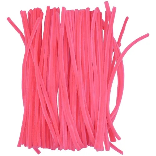 Pipe Cleaner 100pcs 8MM Flouresent Pink product image