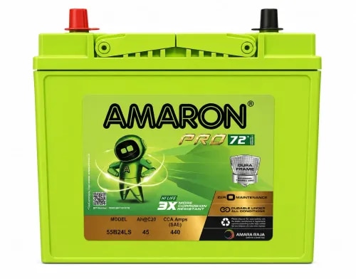 Honda Car Battery Amaron 55B24LS Pro 45AH product image