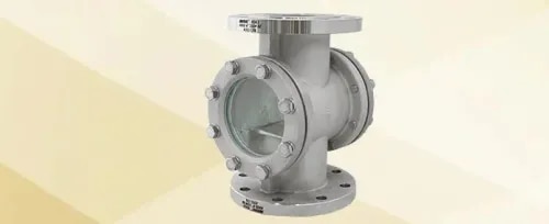 Flapper Type Sight Flow Indicators are best suited transparent or slightly opaque solutions and are used for gases also. Position of the flapper indicates flow. One important use of these flow indicators is, in pipelines where a downstream value may remain closed and even through the flow indicator remains full, there may not be any flow. In such cases, the flapper position alone can indicate where there is flow.Specifications| Feature | Details ||---|---|| Brand | Floin || Model | SFI 120 || Size | 15 to 300 NB || Connection | Flanged / Screwed || Mounting | Vertical || Material | CI / WCB / CF8 / CF8M / Customized || Glass | Toughened Glass / Toughened Borosilicate Glass / Soda Lime Glass || Gasket | PTFE / CAF / Non-Asbestos || Fasteners | ASTM A193 Gr B7 – A194 Gr 2H / SS304 / SS316 |
